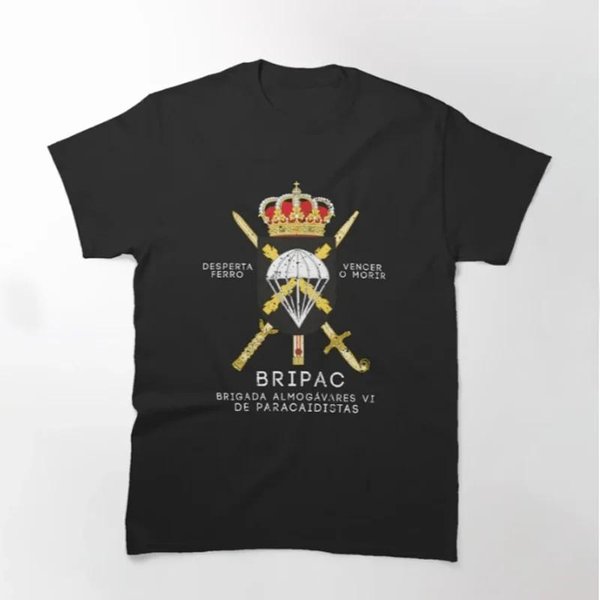 Camiseta Paracaidista Brigada Paracaidista Bripac EspañOla 100% AlgodóN Cuello Redondo Verano Manga Corta Casual Camiseta Para Hombre Talla S3XL S-image