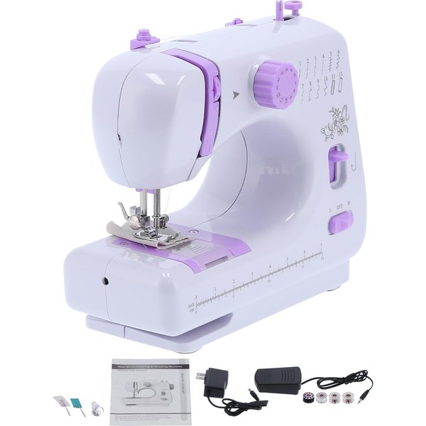 505A 605 Maszyna Do Szycia Domowa Mini Wielofunkcyjna Elektryczna Maszyna Do Szycia Overlock Gray-image
