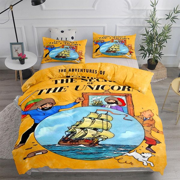Juego De Funda NóRdica Infantil Boule N Bill King Queen Doble Twin Individual Juego De Ropa De Cama 140X210Cm Yellow-image