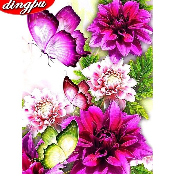 Pintura De Diamantes Redonda Completa 5D Flores Bordado De Diamantes Punto De Cruz DecoracióN Del Hogar 20X30CM-image