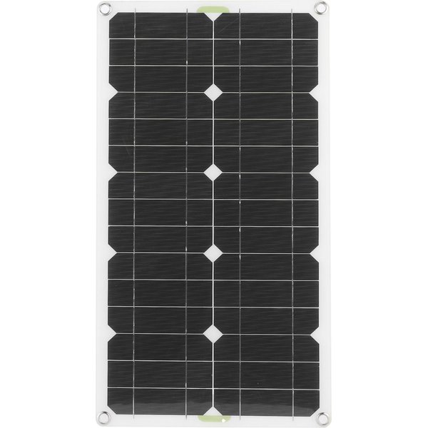 Cargador PortáTil Solar Universal Panel Pad Monocristalino 28W Salida USB Impermeable Black-image