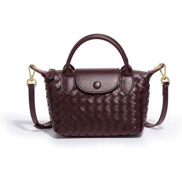 RęCznie Tkana Torba Modna Torebka PierożEk Wysokiej Klasy Torba Longxiang Tekstura Modna Jednoramienna Torba Crossbody Gray-image