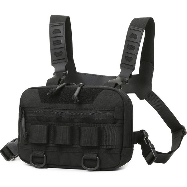 Mochila TáCtica De Pecho Camping Kit De Reconocimiento Bolsa Chaleco Molle Bolsillo Frontal Mochila Multiusos Para Senderismo Pesca Porta SeñUelos-image
