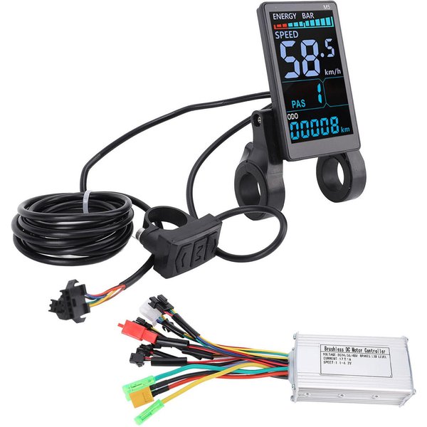 Bezszczotkowy Regulator Silnika PrąDu StałEgo 36V 48V Regulacja PręDkośCi Do Roweru 17A 3 Tryby Kolorowy WyśWietlacz LCD M5-image