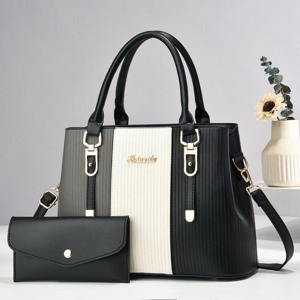 Bolso De Moda Patchwork Para Madre E Hijo Bolso De Mano Multicapa De Alto Aspecto Bolso De Hombro ÚNico VersáTil De Gran Capacidad .-image