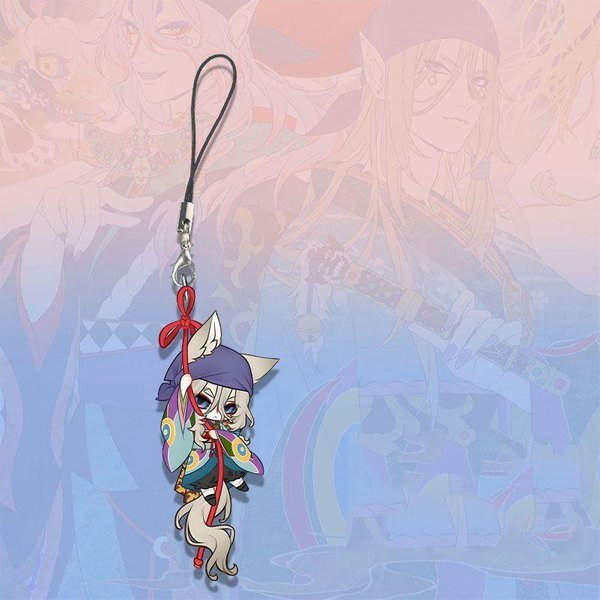 Anime Mononoke Breloczek Do Cosplayu Kawaii Akrylowy ŁAńCuszek Do Telefonu 2 Szt./Zestaw Breloczek Brelok Ozdoba Do Torebki Dekoracja Rekwizyt Gray-image