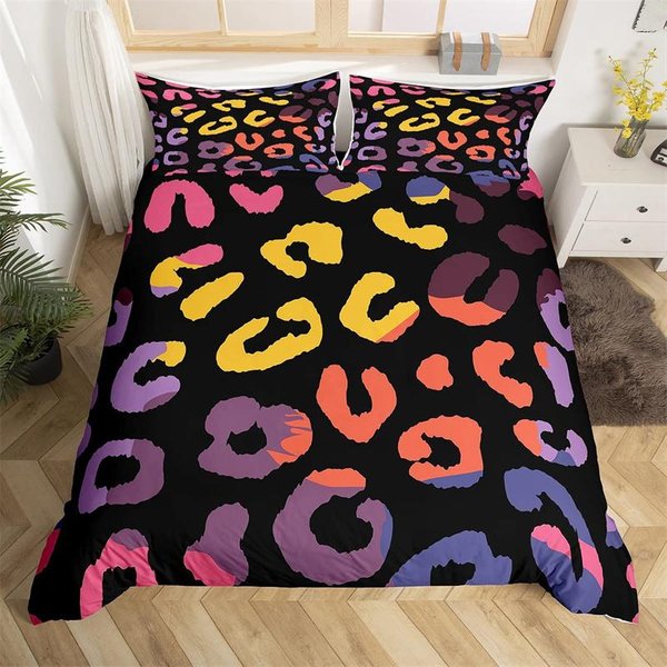 Funda NóRdica Leopardo Guepardo Individual Cebra Serpiente Jirafa Estampado Piel Animal Funda NóRdica Patchwork GeoméTrico Abstracto Juego De Cama EU Single(135X200Cm) Yellow-image