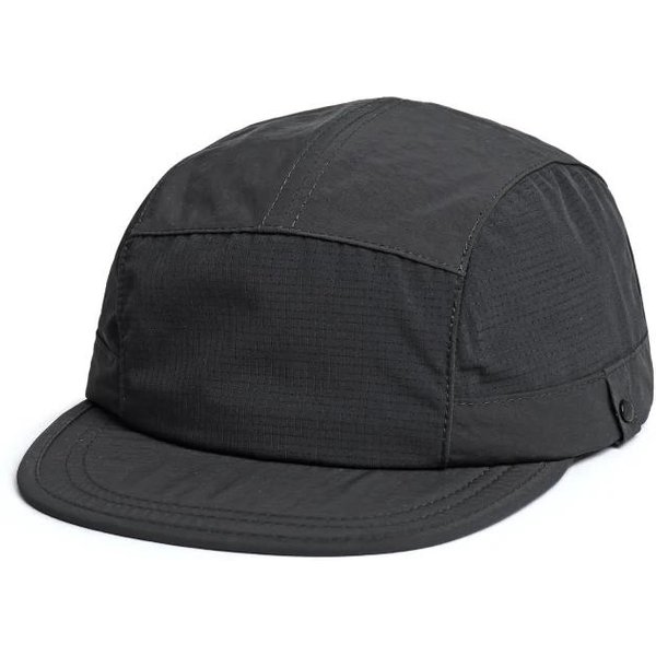 Nowe SzybkoschnąCe Czapki Z PłAskim Daszkiem Dla MężCzyzn I Kobiet Lato Codzienna Ochrona PrzeciwsłOneczna JapońSka Retro 5-Panelowa Czapka Baseballowa (Gray,56-58Cm) Kolor Szary-image