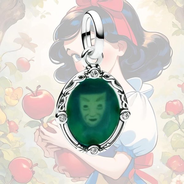 Frozen Olaf Blancanieves Espejo MáGico Amuletos Cuentas Colgantes Genuinas Originales Se Adaptan A Pulsera De Cobre Collar Cuentas Para JoyeríA DIY Regalo Para Mujeres EleccióN Gray-image