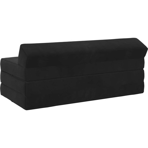 Sofá Cama Plegable Negro 120 X 60 X 49 Cm Tela-image