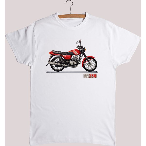 Jawa 350 Checoslovaquia Motocicleta CláSica Camiseta Verano AlgodóN Manga Corta Cuello Redondo Unisex Camiseta Nueva S3XL 4XL Gray-image