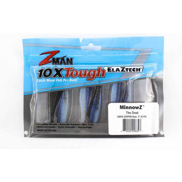 Zman Soft Lure Minnowz 3 Cale, 6 Sztuk W Opakowaniu (8347)-image