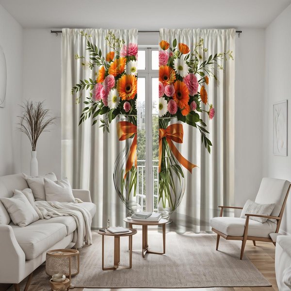 2 Piezas HD Pueblo NavideñO CabañA Pila MuñEco De Nieve Cortina Decorativa Lazo Blanco Cortina Impresa Digitalmente Estilo DecoracióN Del Hogar Decora W52H63Inchw132H160Cm-image