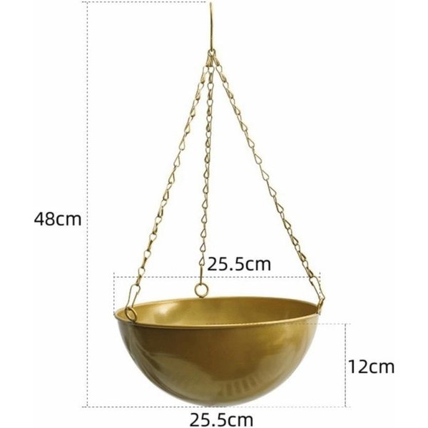 WisząCy Doniczka Z Haczykiem WisząCa Doniczka Na Kwiaty WisząCy Kosz Na RośLiny Dekoracja Domu Gold-L-image