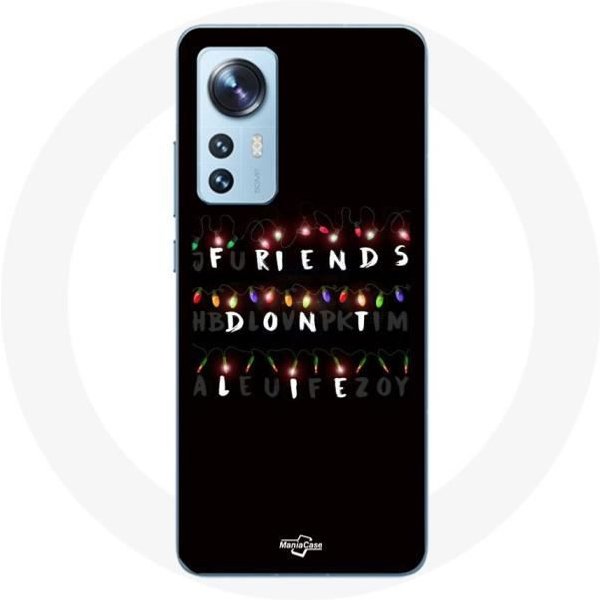 Funda - Xiaomi - Mi 12 / 12X - Flexible - Negra - Stranger Things - Feliz Navidad-image