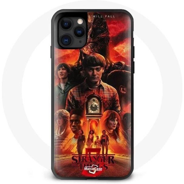 Funda Para Iphone 12 Pro - Maniacase - Stranger Things Temporada 5 - Flexible - Negra - Mixta-image