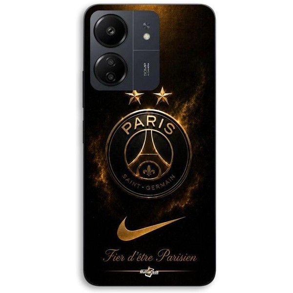 Etui Na Xiaomi Redmi 13C 4G Psg PodwóJny Mistrz I Dumny, Czarne I ZłOte Maniacase Czarny-image