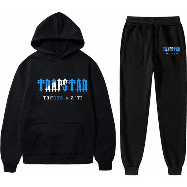 Conjunto De Sudadera Con Capucha Bordada Y Pantalones De Manga Larga De Felpa Para NiñOs 130 Negro-image