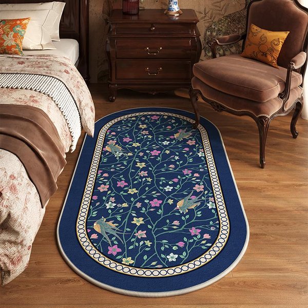 Vikama Vintage Aksamitny Koc Odporny Na Zabrudzenia Do Sypialni, Przy ŁóżKu, Do Salonu, Na Sofę, Stolik Kawowy, PodnóżEk, Przy Okno, Komoda, Dywaniki PodłOgowe 40X120CM(1.3X3.9FT-image
