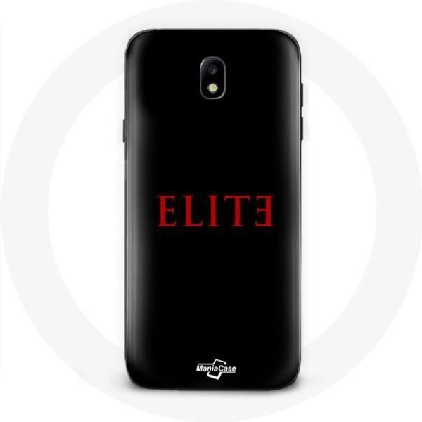 Funda - Maniacase - Samsung Galaxy J7 2017 Elite - Logo Rojo - Fondo Negro - RíGida Negro-image