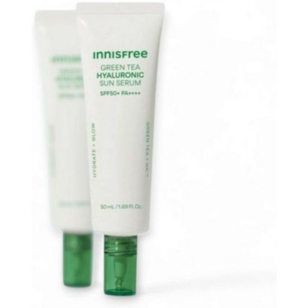 Innisfree Suero Solar Calmante De Té Verde E HialuróNico SPF50+ Pa++++ 50 Ml – SéRum Hidratante De ProteccióN UV 50Ml-image