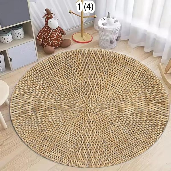 OkrąGłY Dywanik Mandala, Boho RęCznie Robiona AntypośLizgowa Mata PodłOgowa, Dywan Dekoracja Salonu Sypialni Dekoracja Sypialni Dywany Salon 40X40-image