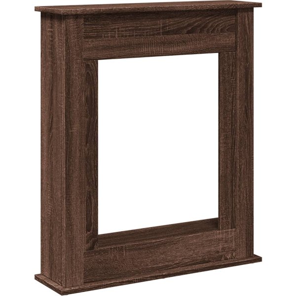 Repisa De Chimenea En Aspecto Roble MarróN 75 X 20 X 87,5 Cm Material A Base De Madera-image