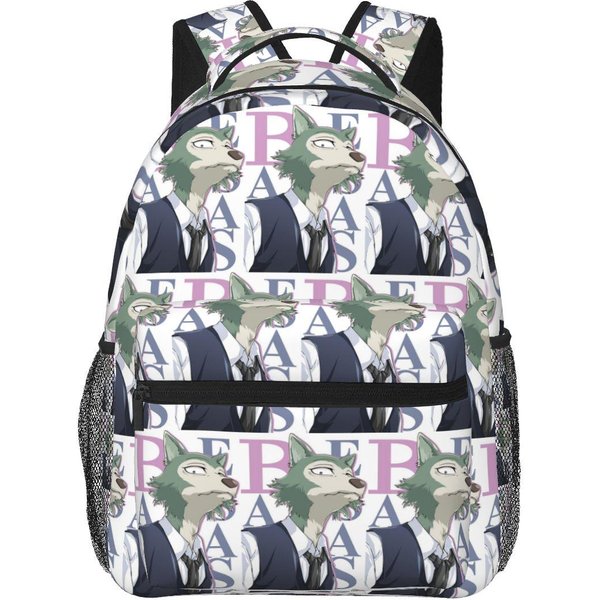 Legoshi Beastars Anime Mochila Escolar Mochila De Senderismo Viaje Mochila De DíA Para NiñOs NiñAs Moda Bolso Para Libros Bolsos De Hombro One Size-image