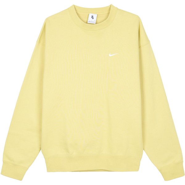 Sudadera De Felpa Nike Solo Swoosh Para Hombre Con Cuello Redondo Amarilla M Beige-image