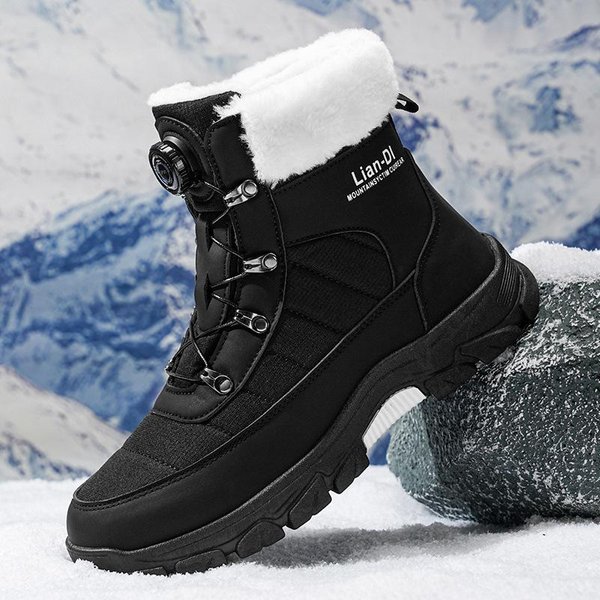 MęSka Moda Outdoor Wodoodporne Buty Sportowe Buty ŚNiegowe Buty Turystyczne MęSkie Zimowe CiepłE Buty 41 Black-image
