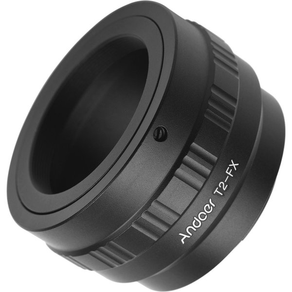 Andoer T2-FX Anillo Adaptador De Montura De Lente De Metal Reemplazo Del Adaptador De Lente De Montura T/T2 Para Fujifilm Negro-image
