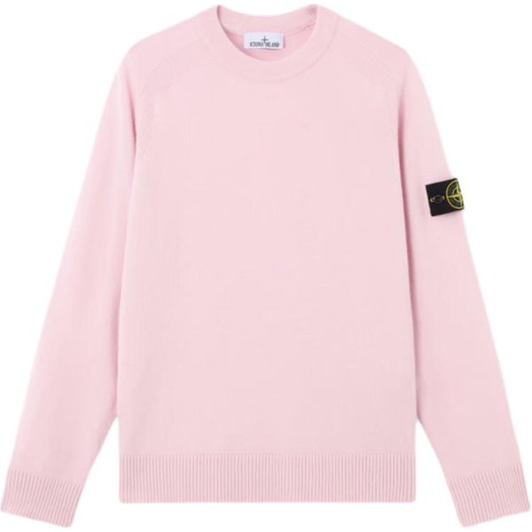 SuéTer De Punto Con Insignia Stone Island, Corte Holgado, Manga RagláN, Para Hombre K2S155100045S00B4-V0080 M White-image
