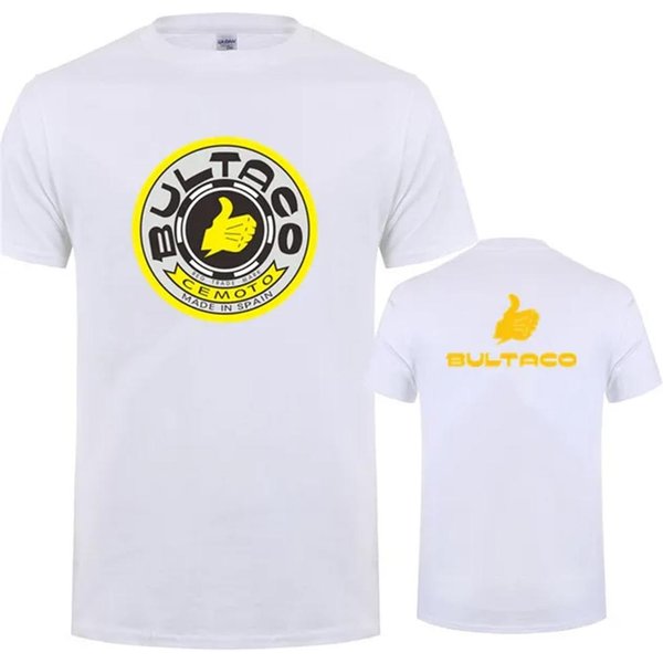 Camisetas De Verano De Cuello Redondo Con Estampado 3D De Motocicletas Bultaco Cemoto, Camisetas De Moda Casual De Manga Corta Para Hombre M Blanco-image