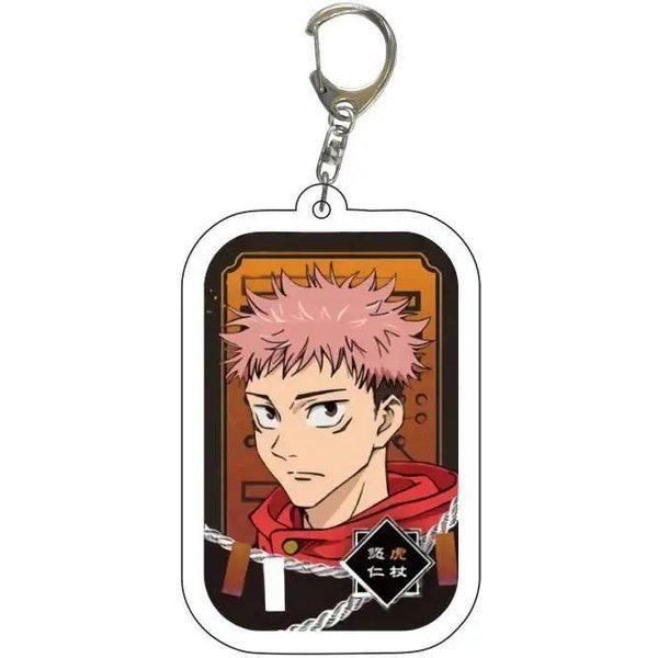 Jujutsu Kaisen Anime Breloczek Itadori Yuji Gojo Satoru KreskóWka Akrylowy Breloczek Do Torebki Breloczek Wisiorek Cos Akcesorium Beige-image