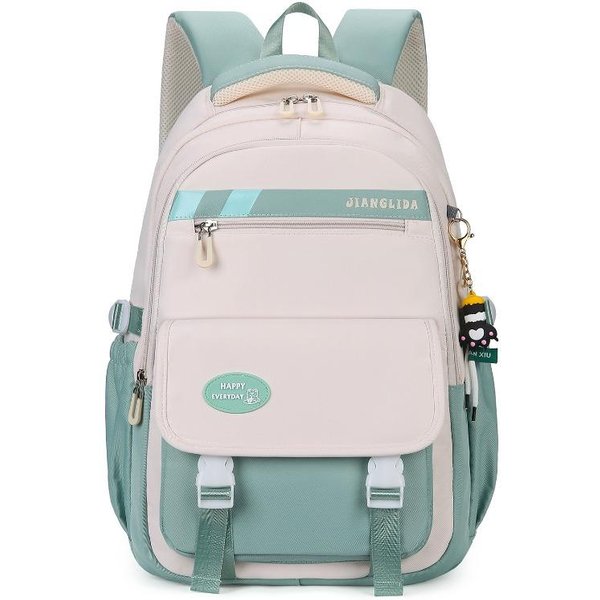 Mochila Para Estudiantes De Secundaria Jianglida Estilo Universitario Para Chicas Mochila Escolar Para Estudiantes De Secundaria Alta Calidad Gran Capacidad Estudiantes De Secundaria Single Bag Verde Claro-image