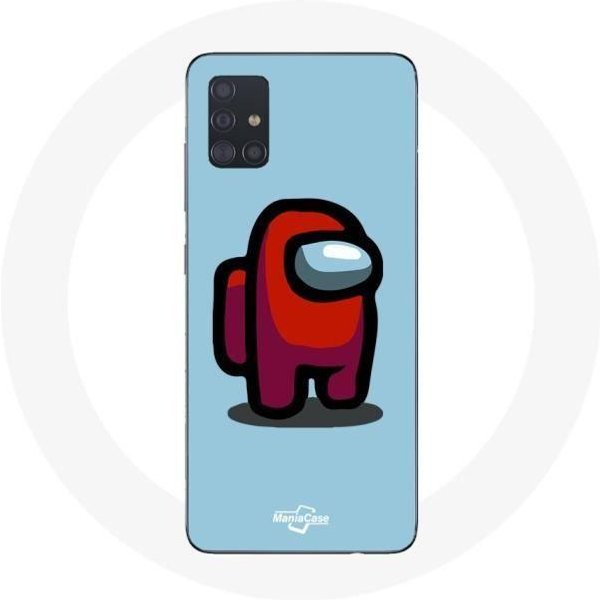 Funda - Maniacase - Samsung Galaxy A71 - Flexible - ProteccióN - DiseñO Among Us Azul-image