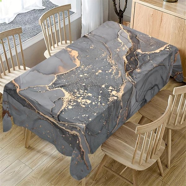 Nowoczesny Abstrakcyjny Marmurowy Wodoodporny Obrus Dekoracja StołU Wielokrotnego UżYtku Obrus Na Stół Kuchenny Jadalnię Dekoracje ŚWiąTeczne 100X160Cm-image