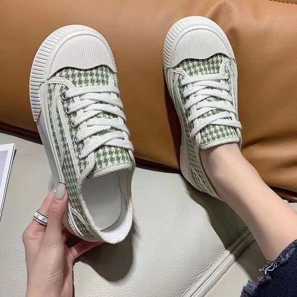 Nuevos Zapatos De Verano Para Mujer Estilo Coreano Zapatos Casuales CóModos Para Exteriores Zapatos De Lona Suave Suela Transpirable Zapatos Para Estudiantes 41-image