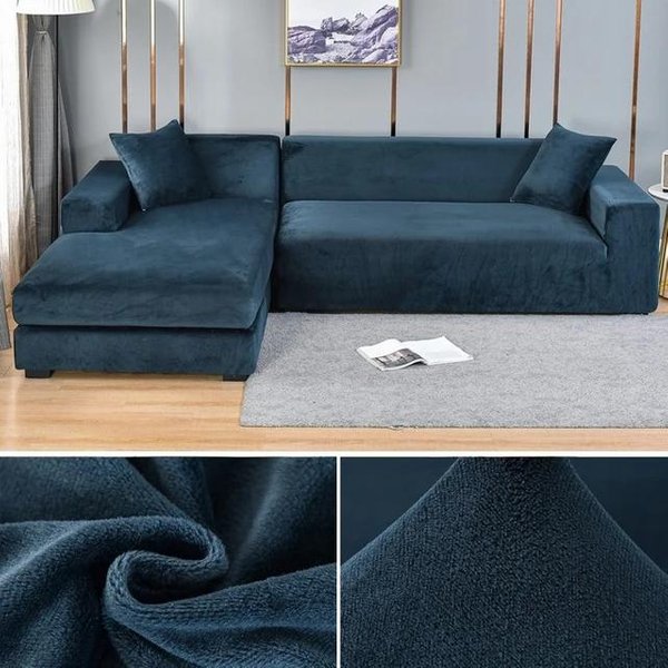 Aksamitna Narzuta Na Sofę Do Salonu Gruba Elastyczna Narzuta Na Sofę 1/2/3/4 Osobowa NarożNa Narzuta Na Sofę W KształCie Litery L RozciąGliwa Narzuta Na Sofę 1 Seater 90-140Cm-image