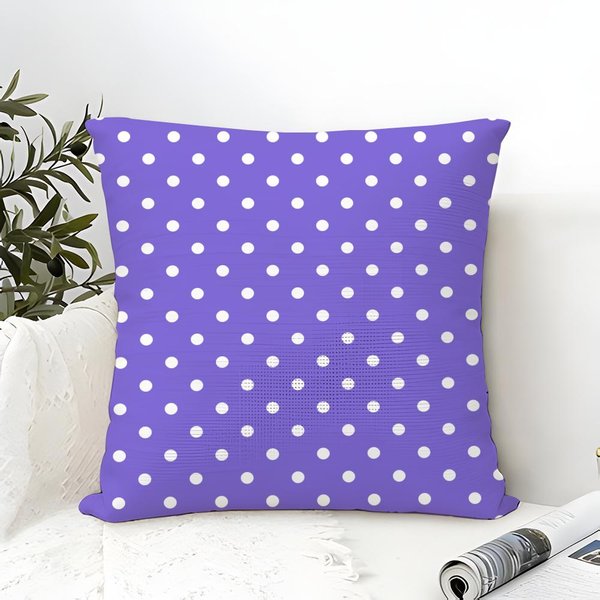 Klasyczna Retro Poszewka Na Poduszkę W Grochy Lniana Poszewka Na Poduszkę Sofa WystróJ Domu Poszewka Na Poduszkę Poszewka Na Poduszkę 40X40Cm Blue-image