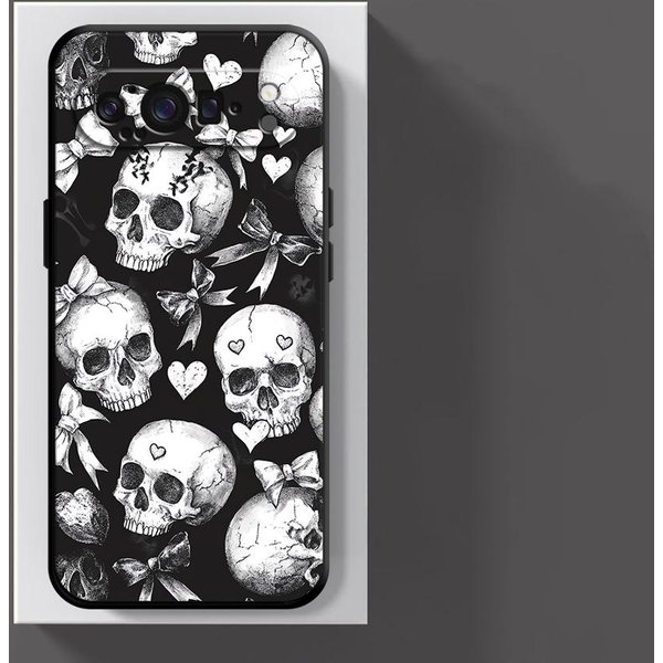 Etui KreskóWkowe Czaszka Dla Google Pixel 10A 6A 8A 9A 7A 6 7 8 Pro 10 9 Pro XL Pokrowiec Na Telefon Google Pixel 10-image