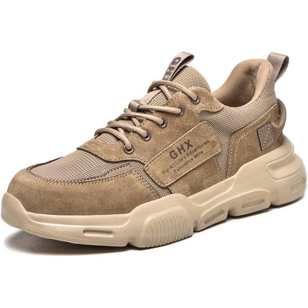 Zapatos De Seguridad Para Hombre Botas Ligeras Transpirables Puntera De Acero Anti-PerforacióN Anti-Aplastamiento Botas De Trabajo Zapatillas Protectoras 36 Brown-image