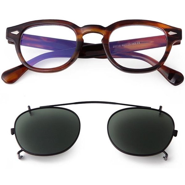 Vintage Steampunk Klipsowe Okulary PrzeciwsłOneczne Damskie MęSkie Retro OkrąGłE Zdejmowane Klapka Soczewki Okulary PrzeciwsłOneczne Gafas De Sol-image