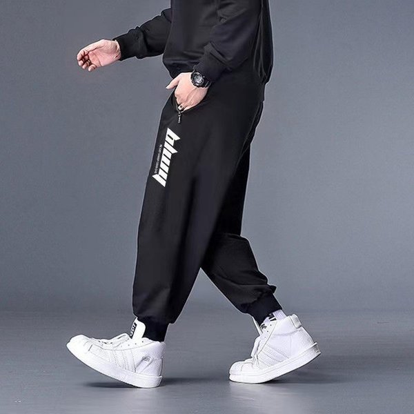 MęSkie Spodnie Casualowe Plus Size: Modne Spodnie Sportowe Z Mankietami, O LuźNym Kroju, PodkreśLająCe Sylwetkę 6XL Gray-image