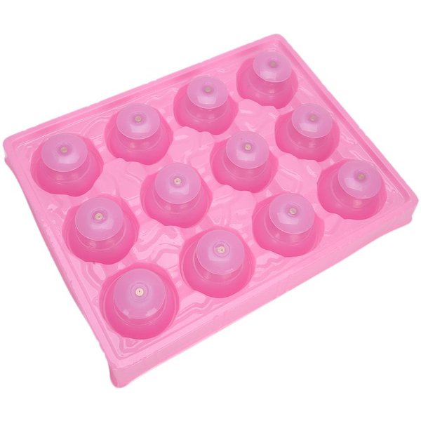 Juego De Ventosas De Silicona, 12 Uds., Masaje Al VacíO, Ventosas, Terapia De Ventosas De Acupuntura Pink-image