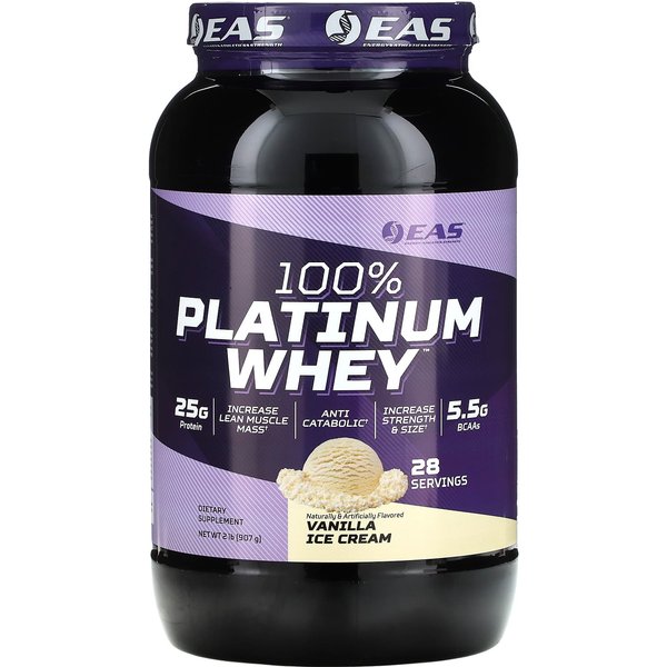 Eas, Suero De Platino 100%, Helado De Vainilla, 2 Libras (907 Gramos)-image