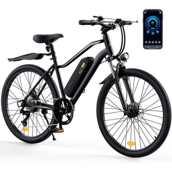 Bicicleta EléCtrica EB3S 100KM AutonomíA MáXima 36V 15Ah BateríA ExtraíBle Motor 250W Velocidad 35 Km/H Capacidad MáXima 150KG Negro-image