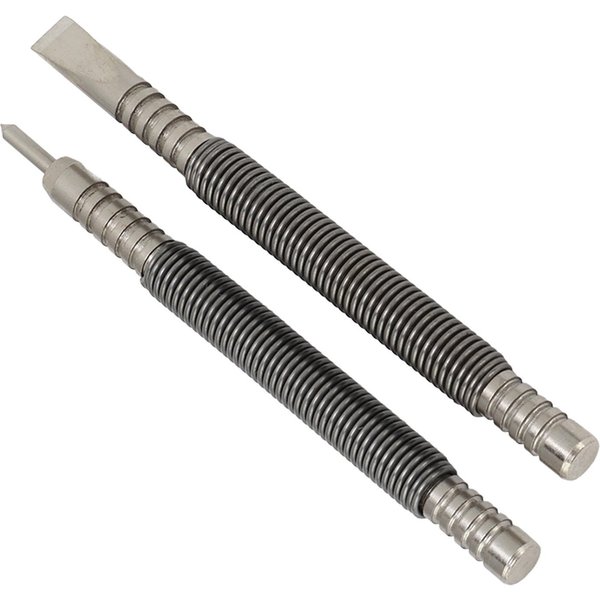 Juego De Herramientas Para UñAs De 2 Piezas Acero De Alto Carbono Doble Extremo PunzóN Para Clavos Sin Martillo Juego De Punzones Para Clavos-image