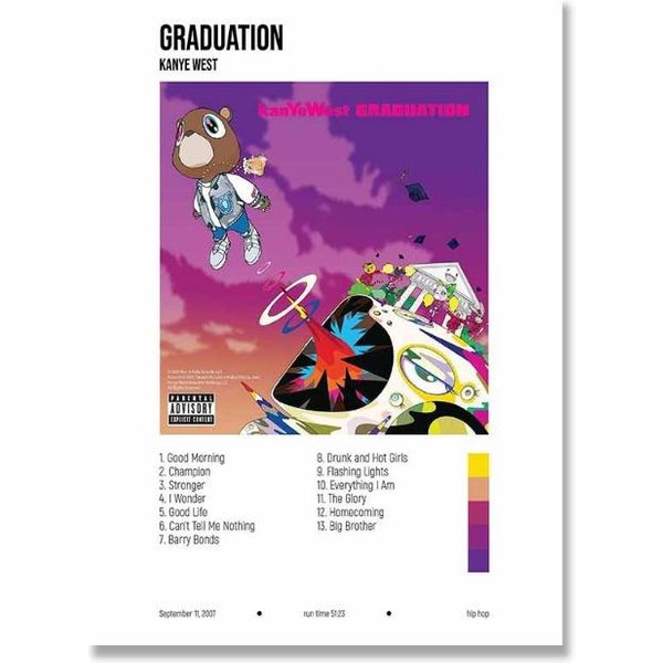 Plakat Kanye Westa OkłAdka Albumu My Beautiful Dark Twisted Fantasy Obraz Na PłóTnie Obraz ŚCienny Sztuka Hip Hop Rap Druki WystróJ Domu 21Cm×30Cm Noframe-image