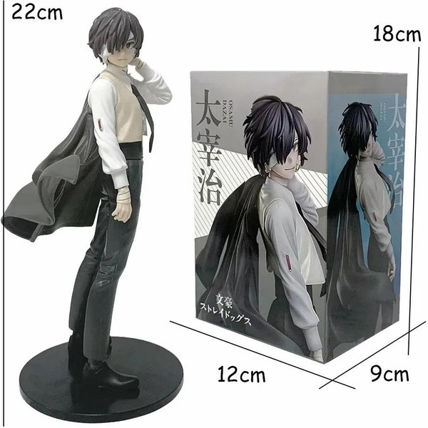 JapońSka Anime Figurka Dazai Osamu Bungo Stray Dogs Figurki Akcji Model PVC Kolekcja Zabawki Peryferyjne Prezenty Urodzinowe-image